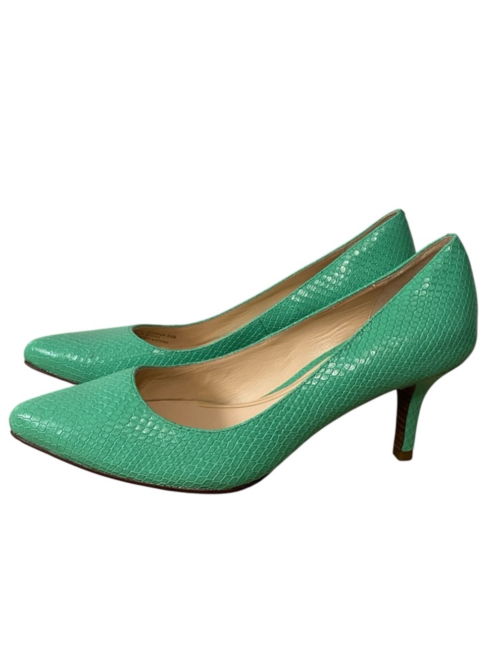 Cole Haan Nike Air Mint Green Textured Pointed-Toe Pumps sz 8.5B